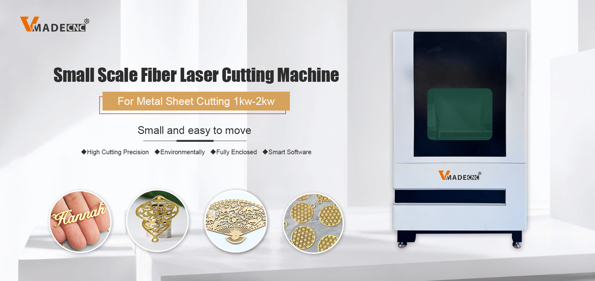 Small Scale Fiber Laser Steel Cutting Machine for Metal Cutting